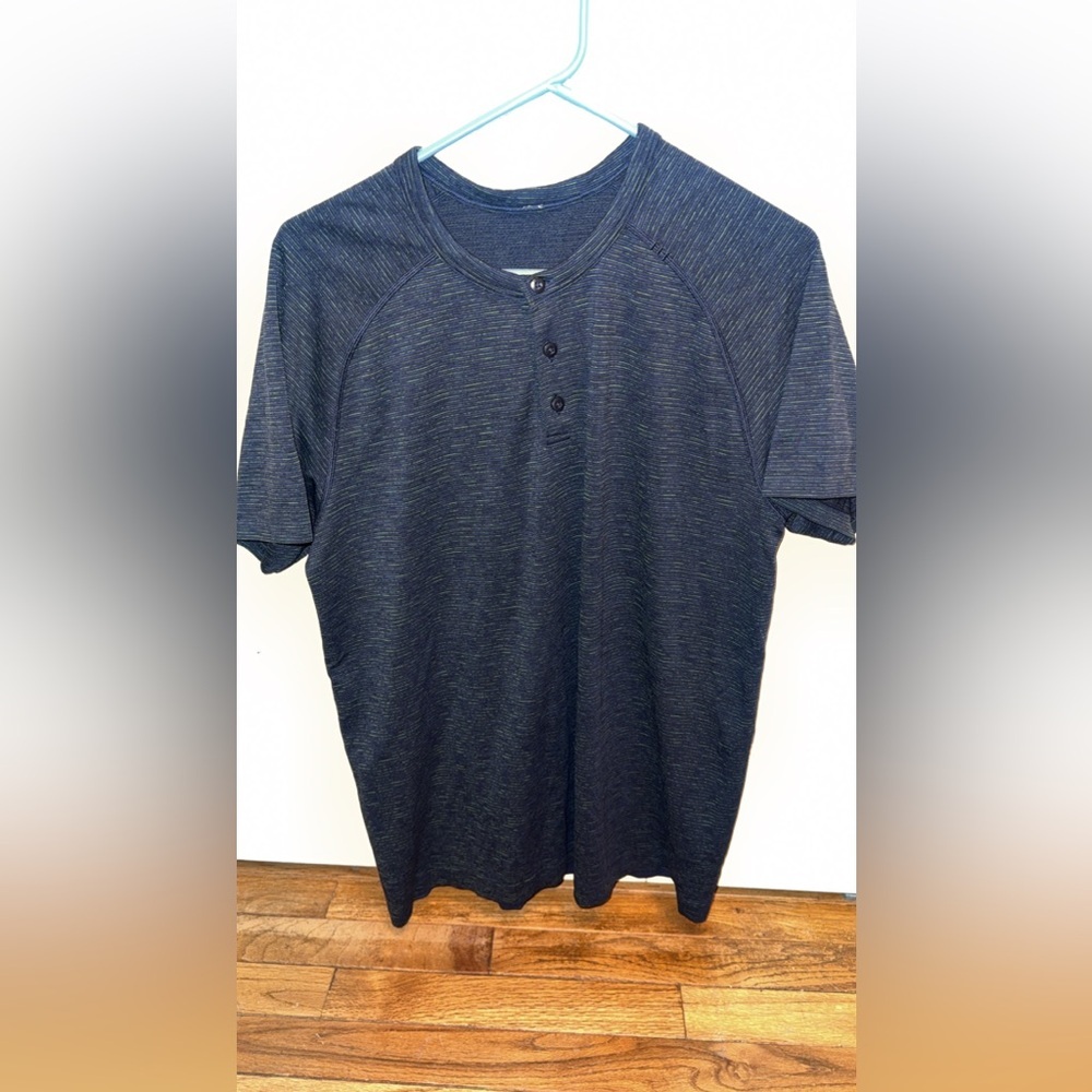 lululemon athletica Men's Short Sleeve Henley Tee - Dark Navy